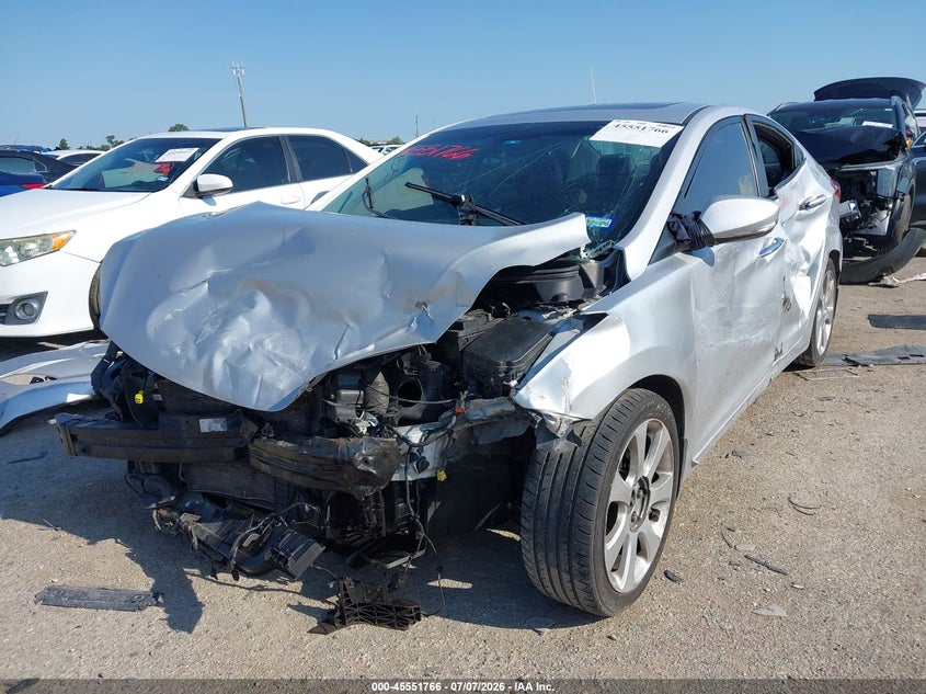 2012 Hyundai Elantra VIN KMHDH4AE8CU366096 IAAI salvage auction — FRONT END, Salvage (Texas), sold $25 on 2026-07-28 (photo 2)