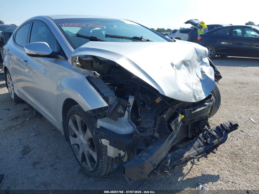 2012 Hyundai Elantra VIN KMHDH4AE8CU366096 IAAI salvage auction — FRONT END, Salvage (Texas), sold $25 on 2026-07-28 (photo 6)