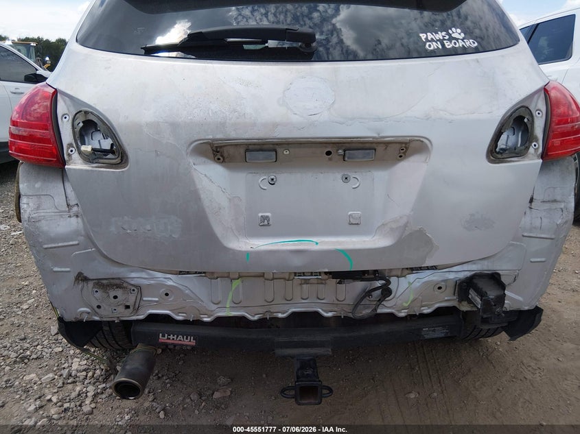 2009 Nissan Rogue VIN JN8AS58T79W041587 IAAI salvage auction — REAR END, Salvage (Texas), sold $300 on 2026-07-28 (photo 6)