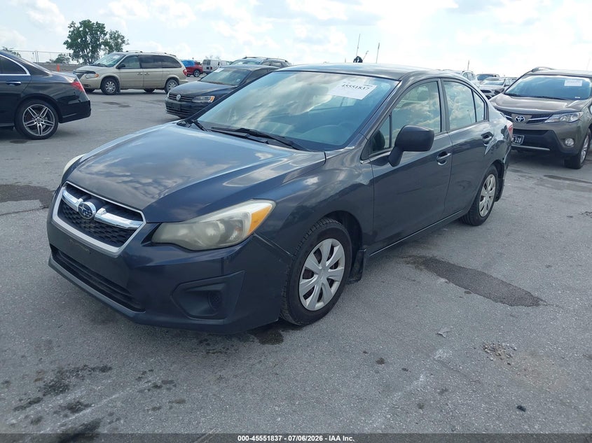 2012 Subaru Impreza VIN JF1GJAA69CH027259 IAAI salvage auction — HAIL, Regular Certificate (Iowa), sold $1,325 on 2026-07-14 (photo 2)