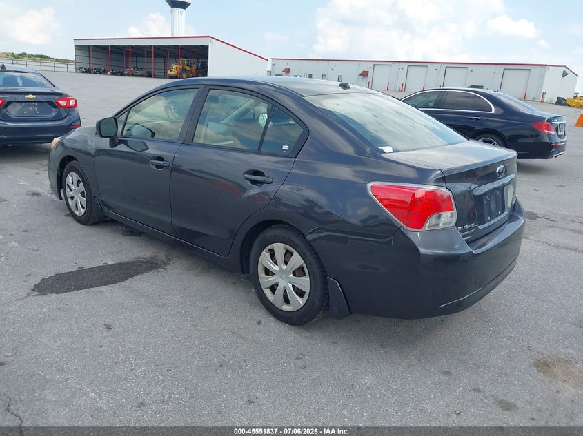2012 Subaru Impreza VIN JF1GJAA69CH027259 IAAI salvage auction — HAIL, Regular Certificate (Iowa), sold $1,325 on 2026-07-14 (photo 3)