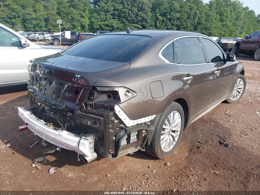 2015 Infiniti Q70 VIN JN1BY1PR8FM830032 IAAI salvage auction — REAR END, Salvage (Alabama), sold $1,800 on 2026-07-29 (photo 4)