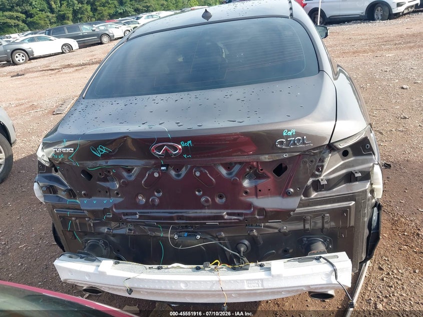 2015 Infiniti Q70 VIN JN1BY1PR8FM830032 IAAI salvage auction — REAR END, Salvage (Alabama), sold $1,800 on 2026-07-29 (photo 6)