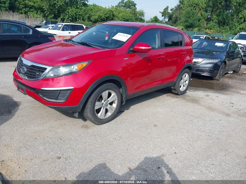 2012 Kia Sportage VIN KNDPBCA20C7249761 IAAI salvage auction — RIGHT SIDE, Salvage - Greater Than 75% (Maryland), sold $875 on 2026-07-30 (photo 2)