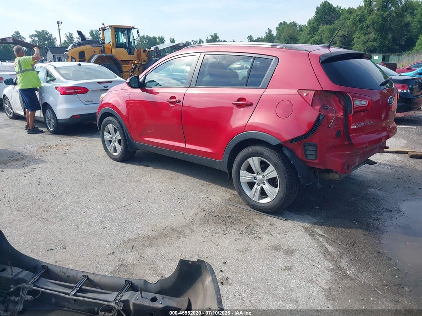 2012 Kia Sportage VIN KNDPBCA20C7249761 IAAI salvage auction — RIGHT SIDE, Salvage - Greater Than 75% (Maryland), sold $875 on 2026-07-30 (photo 3)