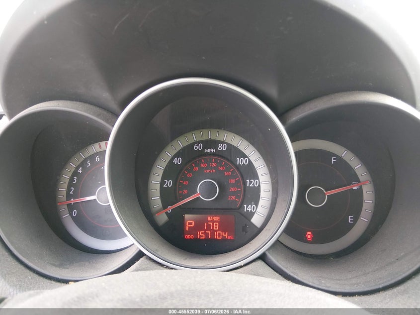 2012 Kia Forte VIN KNAFU4A22C5585383 IAAI salvage auction — HAIL, Salvage Title, sold $400 on 2026-07-31 (photo 7)