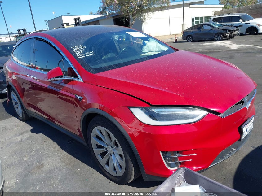 2017 Tesla Model x VIN 5YJXCDE26HF049062 IAAI salvage auction — REAR END, Salvage Certificate (California), sold $9,300 on 2026-07-24 (photo 1)