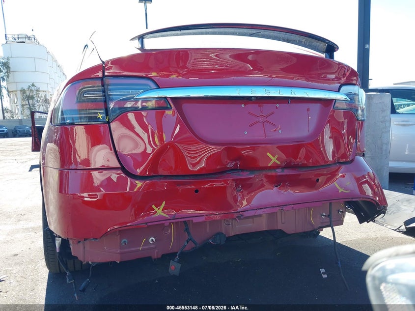 2017 Tesla Model x VIN 5YJXCDE26HF049062 IAAI salvage auction — REAR END, Salvage Certificate (California), sold $9,300 on 2026-07-24 (photo 6)