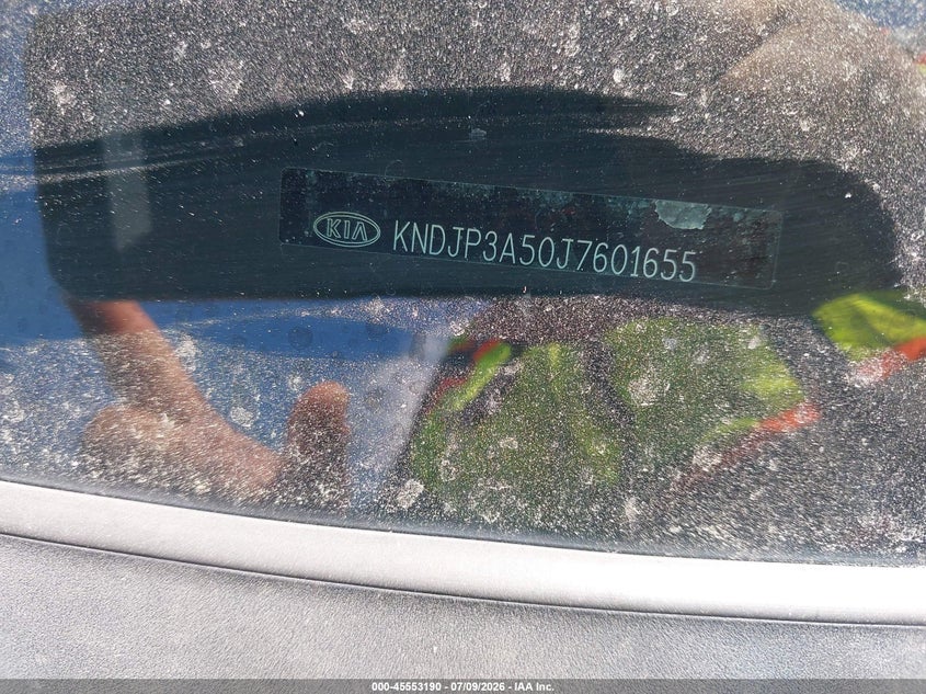 2018 Kia Soul VIN KNDJP3A50J7601655 IAAI salvage auction — NORMAL WEAR, Original (Texas), sold $1,000 on 2026-07-22 (photo 9)