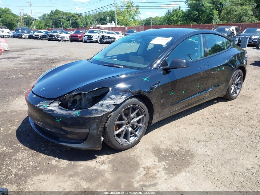 2022 Tesla Model 3 VIN 5YJ3E1EB2NF322758 IAAI salvage auction — FRONT END, Salvage (Idaho), sold $7,100 on 2026-07-22 (photo 2)