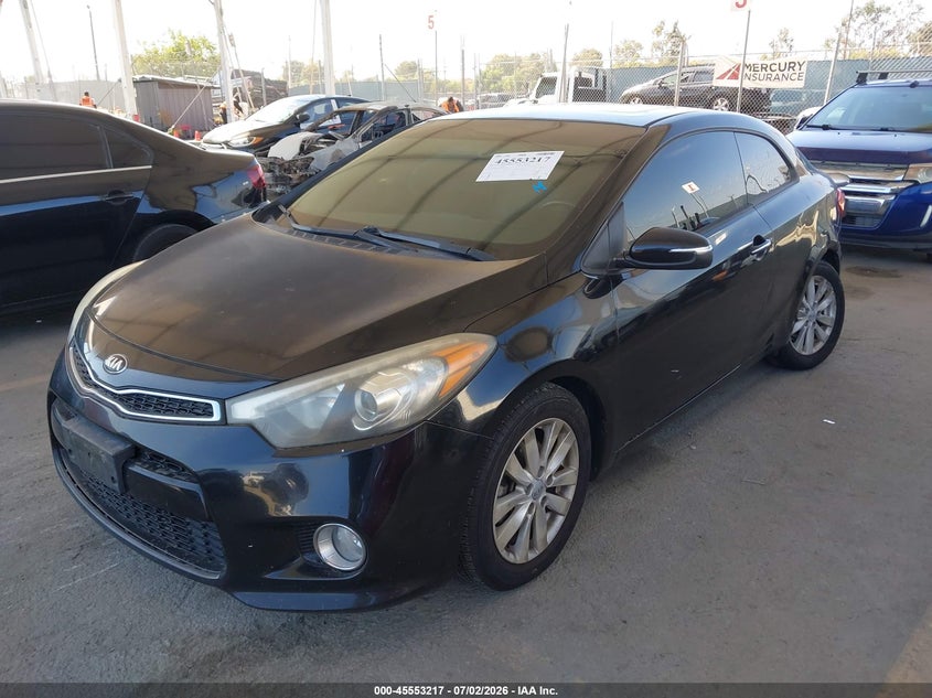 2014 Kia Forte VIN KNAFX6A80E5205189 IAAI salvage auction — REAR END, Salvage Title, sold $225 on 2026-07-29 (photo 2)