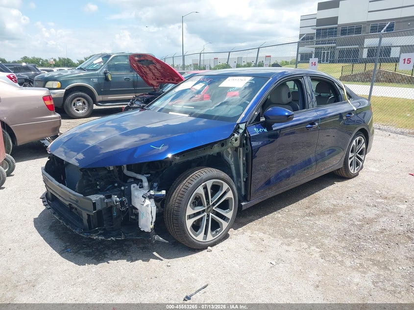2025 Audi A3 VIN WAUHUDGY5SA058190 IAAI salvage auction — FRONT END, Salvage (Texas), sold $8,100 on 2026-07-24 (photo 2)