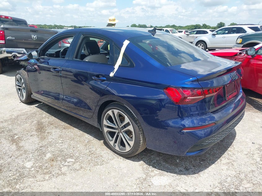 2025 Audi A3 VIN WAUHUDGY5SA058190 IAAI salvage auction — FRONT END, Salvage (Texas), sold $8,100 on 2026-07-24 (photo 3)