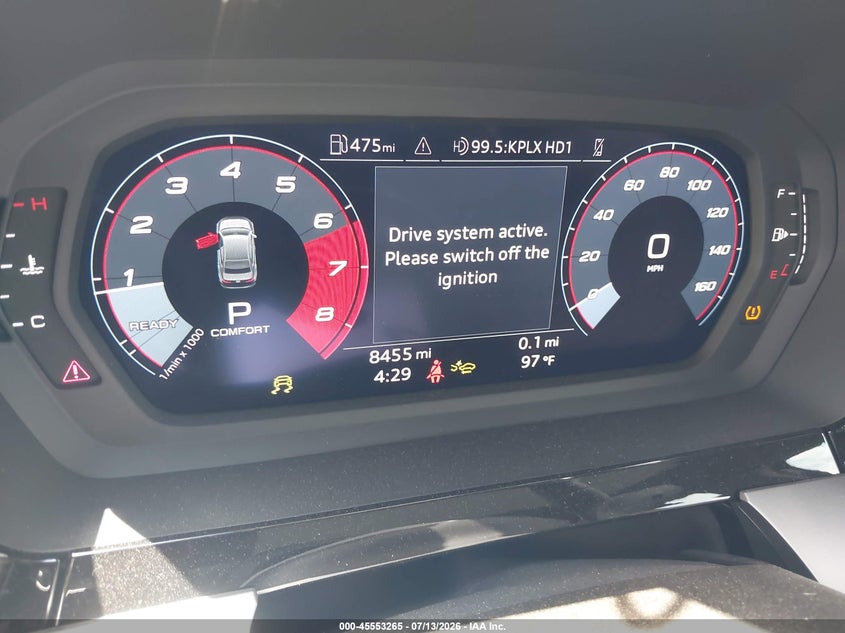 2025 Audi A3 VIN WAUHUDGY5SA058190 IAAI salvage auction — FRONT END, Salvage (Texas), sold $8,100 on 2026-07-24 (photo 7)