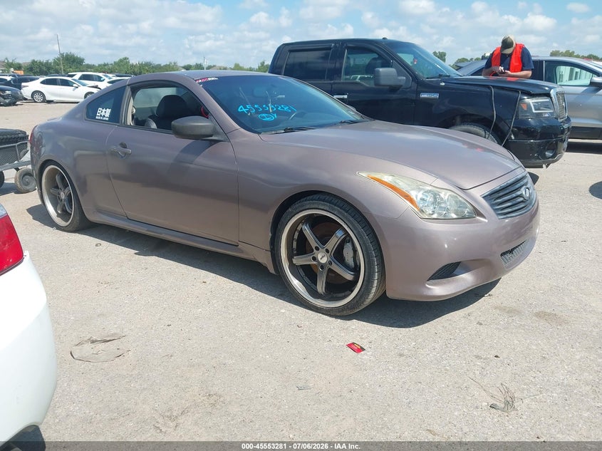 2008 Infiniti G37 VIN JNKCV64E98M110779 IAAI salvage auction — NORMAL WEAR, Original (Texas), sold $475 on 2026-07-15 (photo 1)