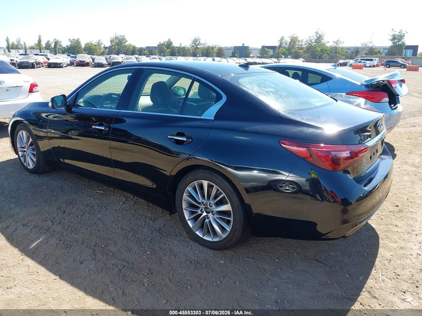 2018 Infiniti Q50 VIN JN1EV7AP6JM355909 IAAI salvage auction — NORMAL WEAR, Clear - Dealer Only (California), sold $2,700 on 2026-07-29 (photo 3)