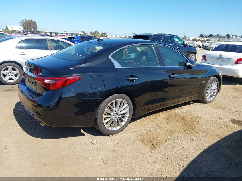 2018 Infiniti Q50 VIN JN1EV7AP6JM355909 IAAI salvage auction — NORMAL WEAR, Clear - Dealer Only (California), sold $2,700 on 2026-07-29 (photo 4)