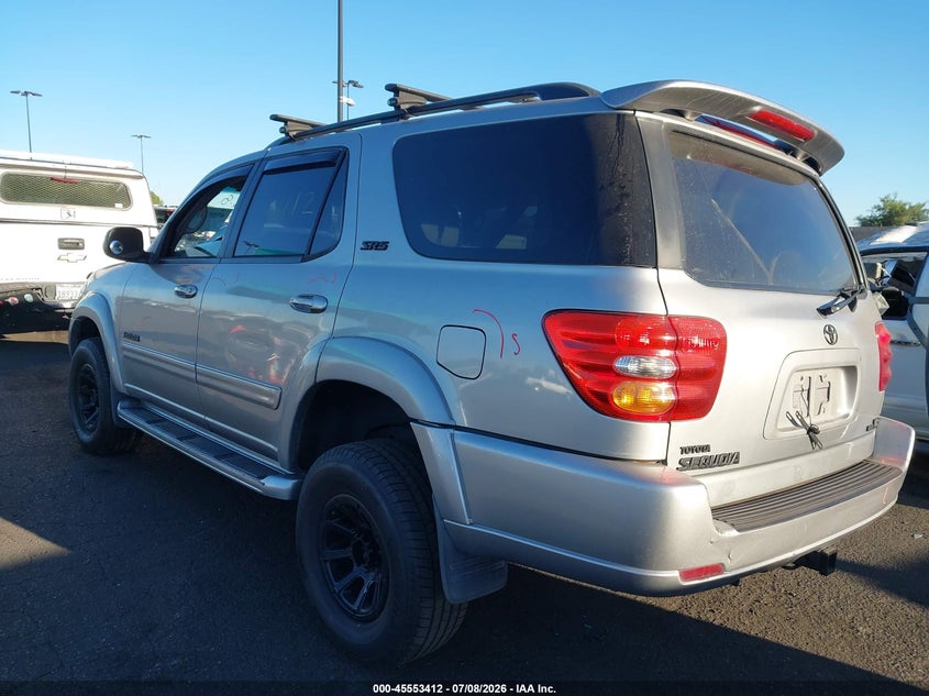2002 Toyota Sequoia VIN 5TDZT34A92S122617 IAAI salvage auction — RIGHT FRONT, Salvage Certificate (California), sold $975 on 2026-07-12 (photo 3)