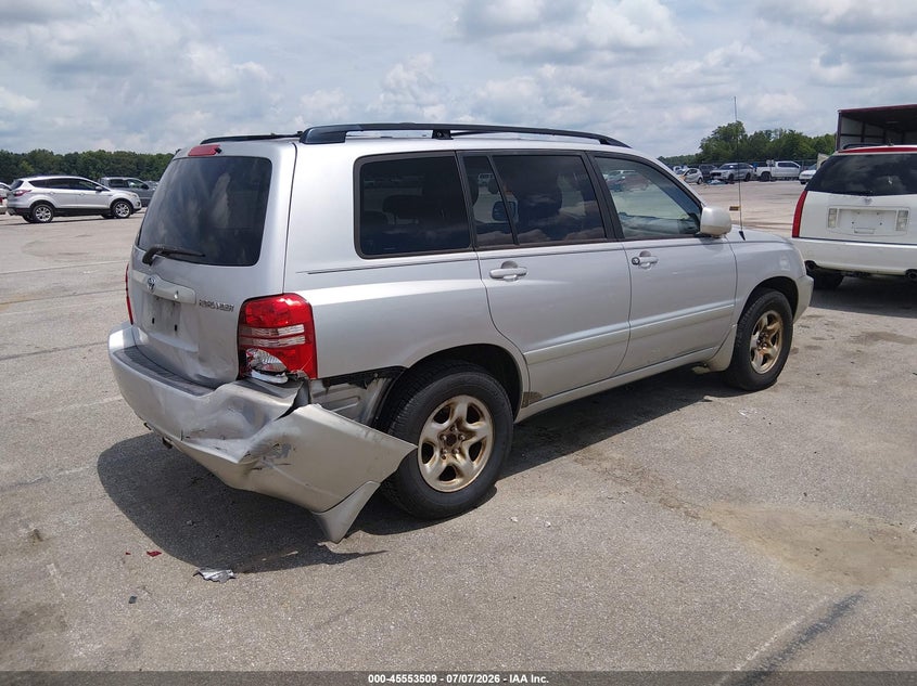 2002 Toyota Highlander VIN JTEGD21A920039223 IAAI salvage auction — REAR END, Clear (Indiana), sold $675 on 2026-08-02 (photo 4)