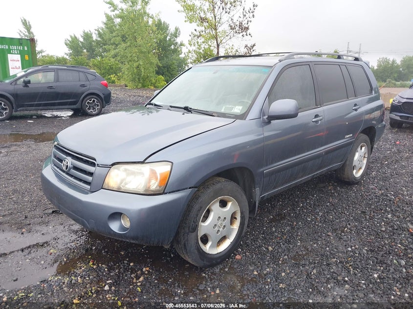 2007 Toyota Highlander VIN JTEEP21A870196831 IAAI salvage auction — NORMAL WEAR, Clear (New York), sold $2,050 on 2026-07-14 (photo 2)