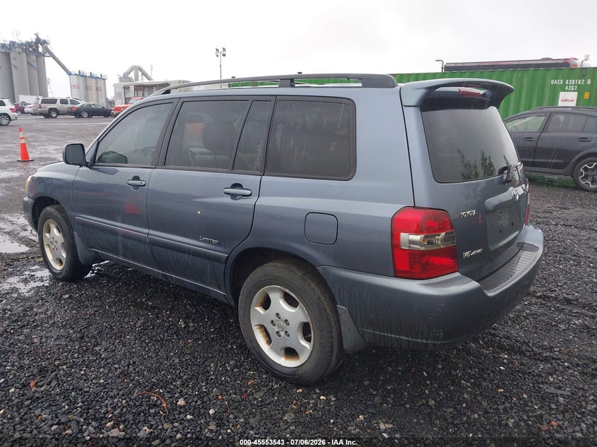 2007 Toyota Highlander VIN JTEEP21A870196831 IAAI salvage auction — NORMAL WEAR, Clear (New York), sold $2,050 on 2026-07-14 (photo 3)