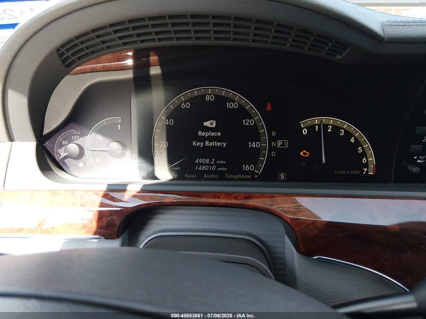 2008 Mercedes-benz S class VIN WDDNG71XX8A172943 IAAI salvage auction — LEFT & RIGHT, Original (Texas), sold $600 on 2026-07-21 (photo 7)