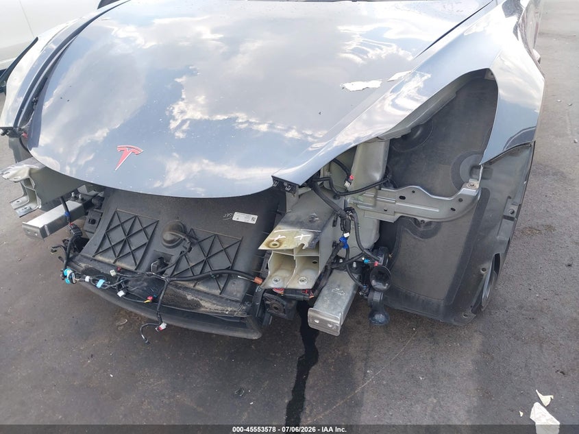 2022 Tesla Model 3 VIN 5YJ3E1EC4NF348822 IAAI salvage auction — FRONT END, Salvage (North Carolina), sold $6,400 on 2026-08-02 (photo 6)