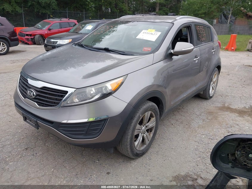 2013 Kia Sportage VIN KNDPB3A21D7358635 IAAI salvage auction — NORMAL WEAR, Original (Maine), sold $1,650 on 2026-07-13 (photo 2)