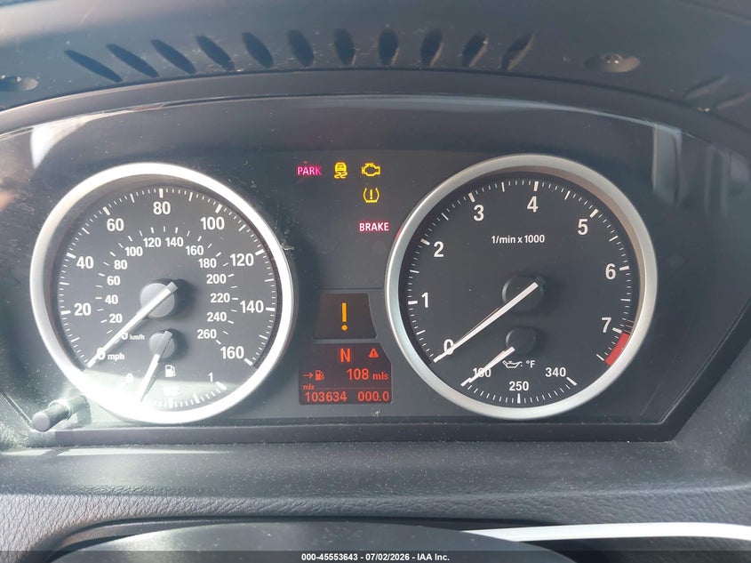 2010 BMW X6 VIN 5UXFG4C5XAL226131 IAAI salvage auction — NORMAL WEAR, Clear (Virginia), sold $725 on 2026-07-28 (photo 7)