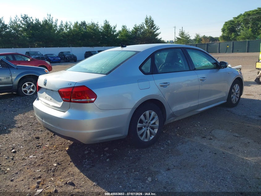 2015 Volkswagen Passat VIN 1VWAT7A35FC005843 IAAI salvage auction — STORM DAMAGE, Clear (Indiana), sold $1,300 on 2026-08-02 (photo 4)