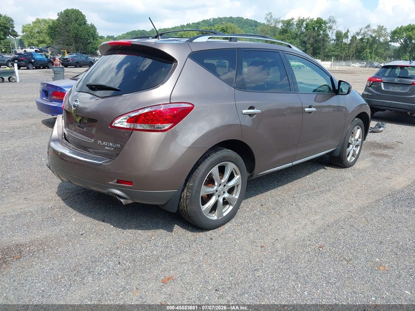 2014 Nissan Murano VIN JN8AZ1MW7EW514077 IAAI salvage auction — REAR END, Salvage (Ohio), sold $1,350 on 2026-07-15 (photo 4)