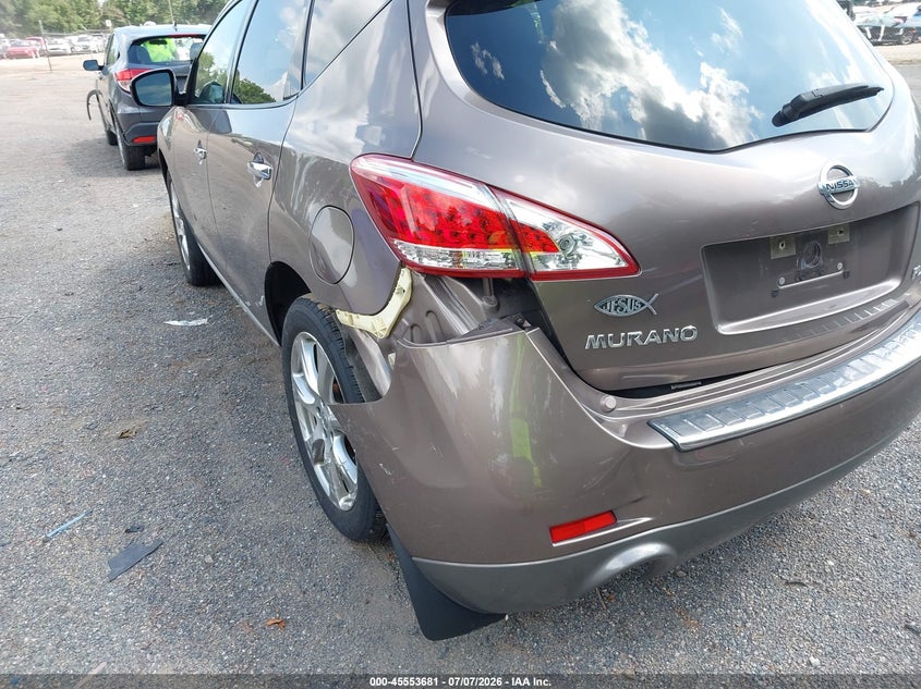 2014 Nissan Murano VIN JN8AZ1MW7EW514077 IAAI salvage auction — REAR END, Salvage (Ohio), sold $1,350 on 2026-07-15 (photo 6)