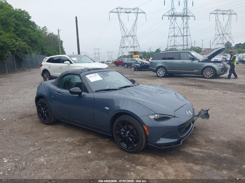 2022 Mazda Mx-5 VIN JM1NDAC75N0504477 IAAI salvage auction — FRONT END, Salvage (Pennsylvania), sold $3,950 on 2026-07-11 (photo 1)