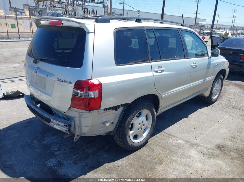 2005 Toyota Highlander VIN JTEDP21A950064833 IAAI salvage auction — LEFT SIDE, Salvage (California), sold $875 on 2026-07-23 (photo 4)