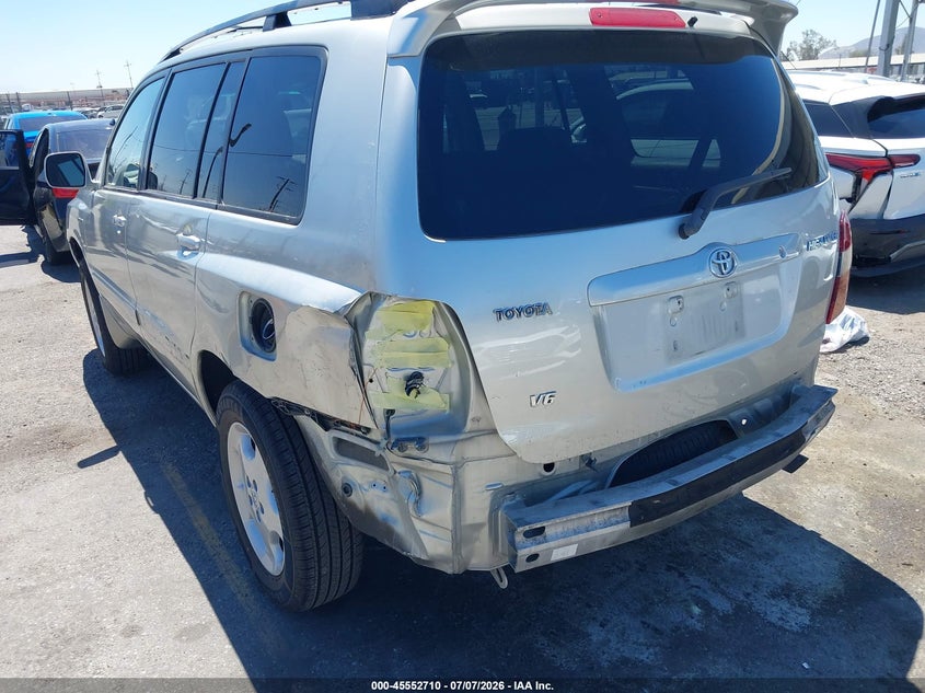 2005 Toyota Highlander VIN JTEDP21A950064833 IAAI salvage auction — LEFT SIDE, Salvage (California), sold $875 on 2026-07-23 (photo 6)