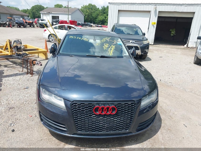 2012 Audi A7 VIN WAUYGAFCXCN145797 IAAI salvage auction — FRONT END, Clear (Indiana), sold $1,225 on 2026-07-29 (photo 6)