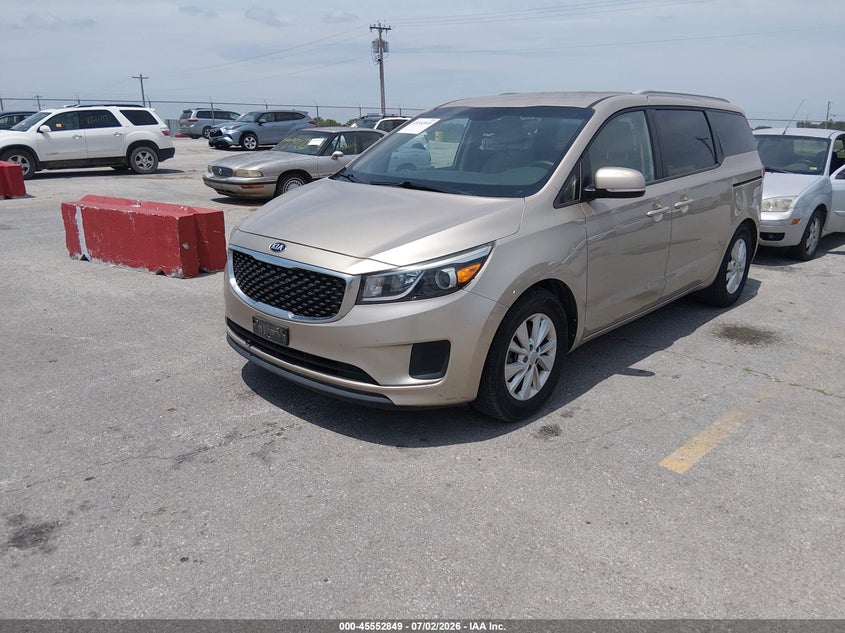 2016 Kia SEDONA VIN KNDMB5C17G6185863 IAAI salvage auction — NORMAL WEAR, Clear (Missouri), sold $1,225 on 2026-07-23 (photo 2)