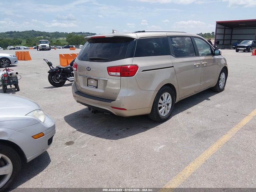 2016 Kia SEDONA VIN KNDMB5C17G6185863 IAAI salvage auction — NORMAL WEAR, Clear (Missouri), sold $1,225 on 2026-07-23 (photo 4)