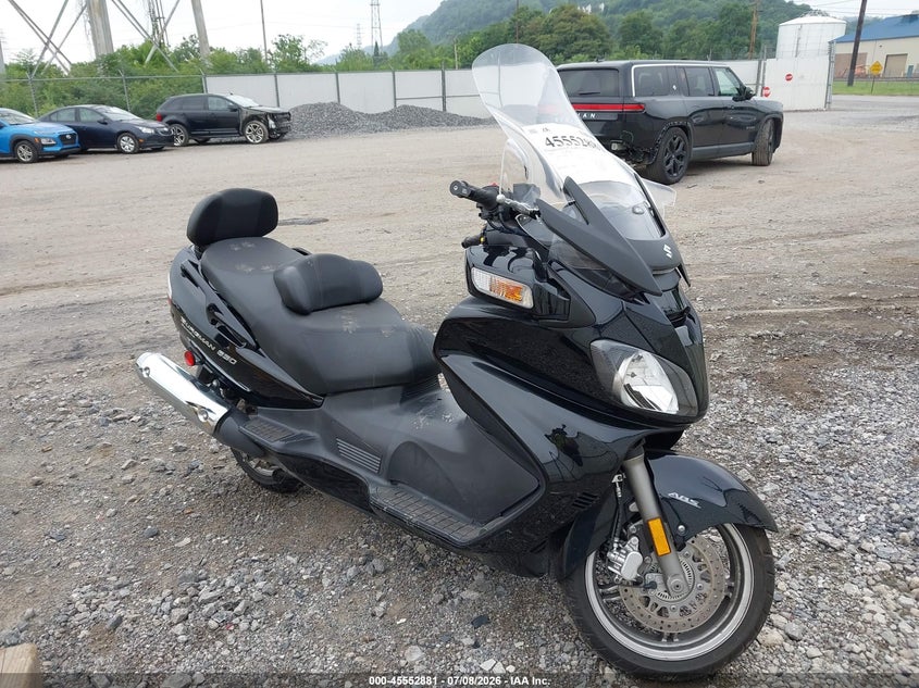 2009 Suzuki An650 VIN JS1CP51B292101056 IAAI salvage auction — FRONT END, Salvage (Pennsylvania), sold $425 on 2026-07-28 (photo 1)