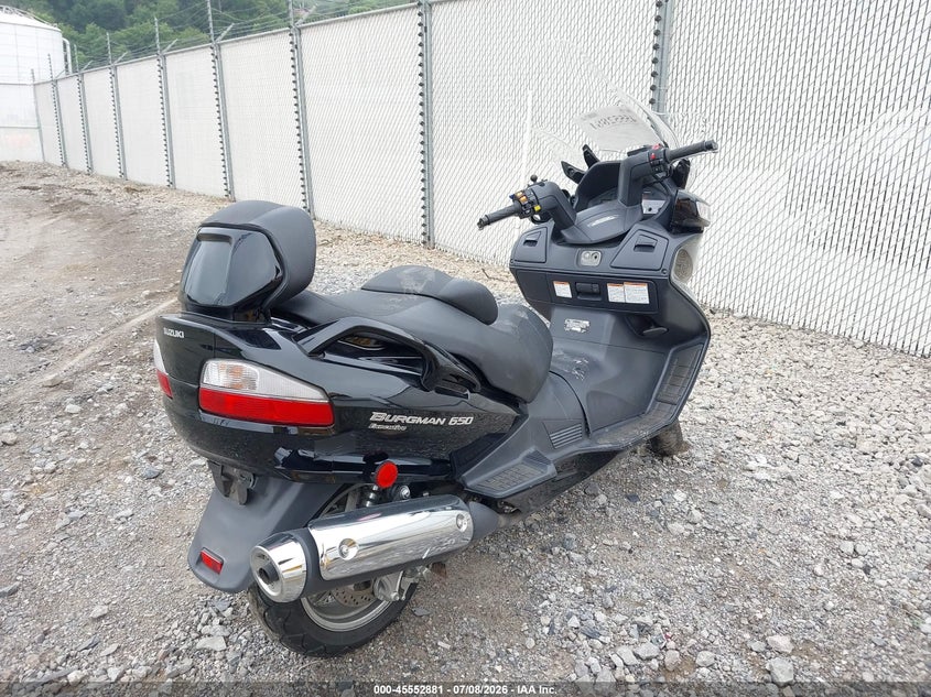 2009 Suzuki An650 VIN JS1CP51B292101056 IAAI salvage auction — FRONT END, Salvage (Pennsylvania), sold $425 on 2026-07-28 (photo 4)