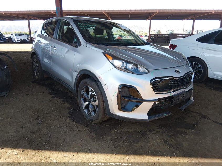 2020 Kia Sportage VIN KNDPM3AC9L7801762 IAAI salvage auction — FRONT END, Salvage Title, sold $2,350 on 2026-08-03 (photo 1)
