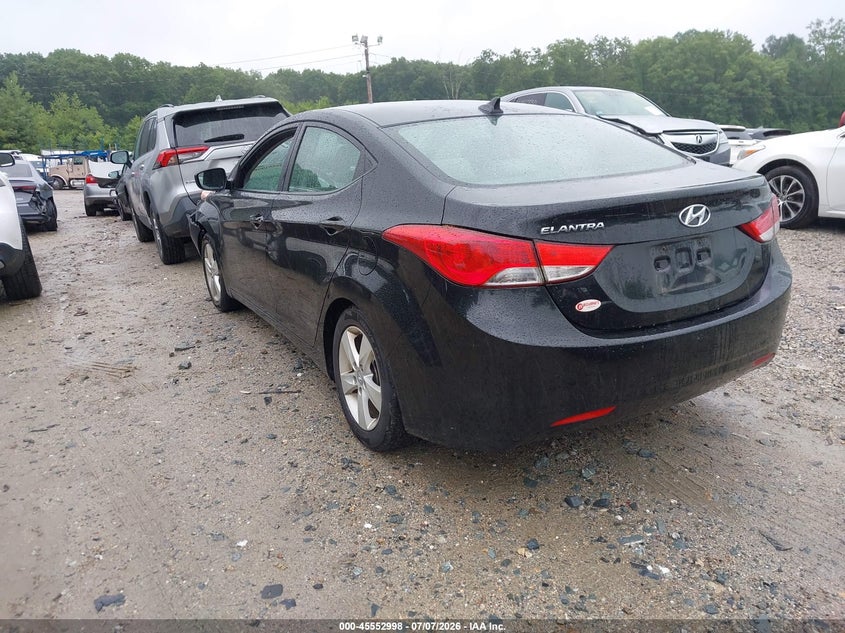 2013 Hyundai Elantra VIN KMHDH4AE2DU587842 IAAI salvage auction — FRONT END, Clear (Massachusetts), sold $350 on 2026-07-28 (photo 3)
