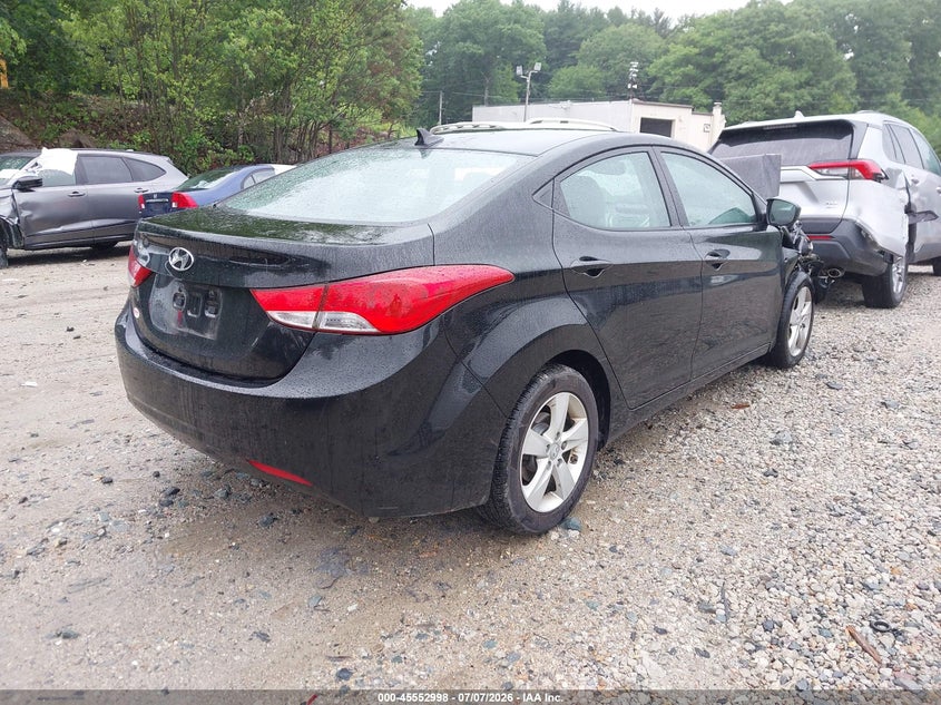 2013 Hyundai Elantra VIN KMHDH4AE2DU587842 IAAI salvage auction — FRONT END, Clear (Massachusetts), sold $350 on 2026-07-28 (photo 4)