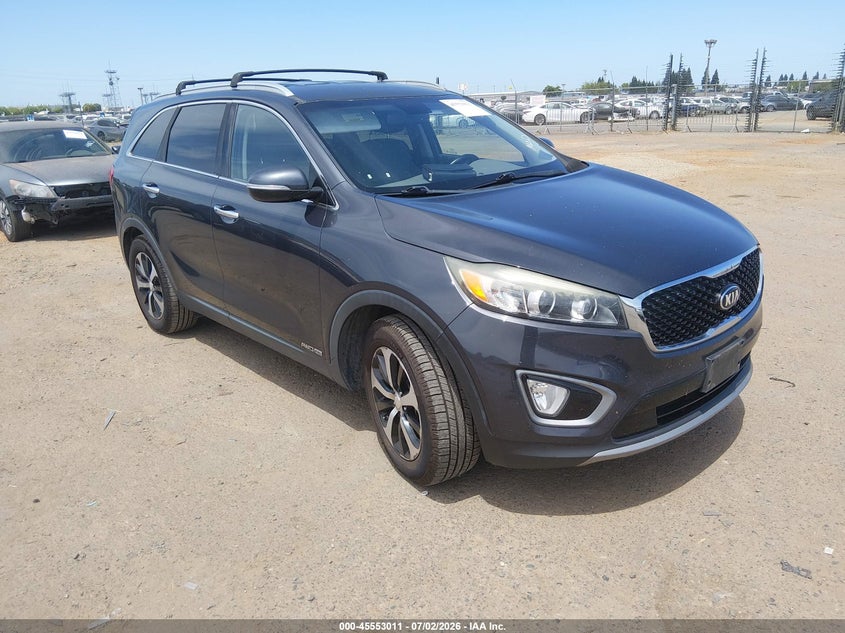 2016 Kia Sorento VIN 5XYPHDA5XGG032791 IAAI salvage auction — NORMAL WEAR, Clear - Dealer Only (California), sold $1,300 on 2026-07-29 (photo 1)