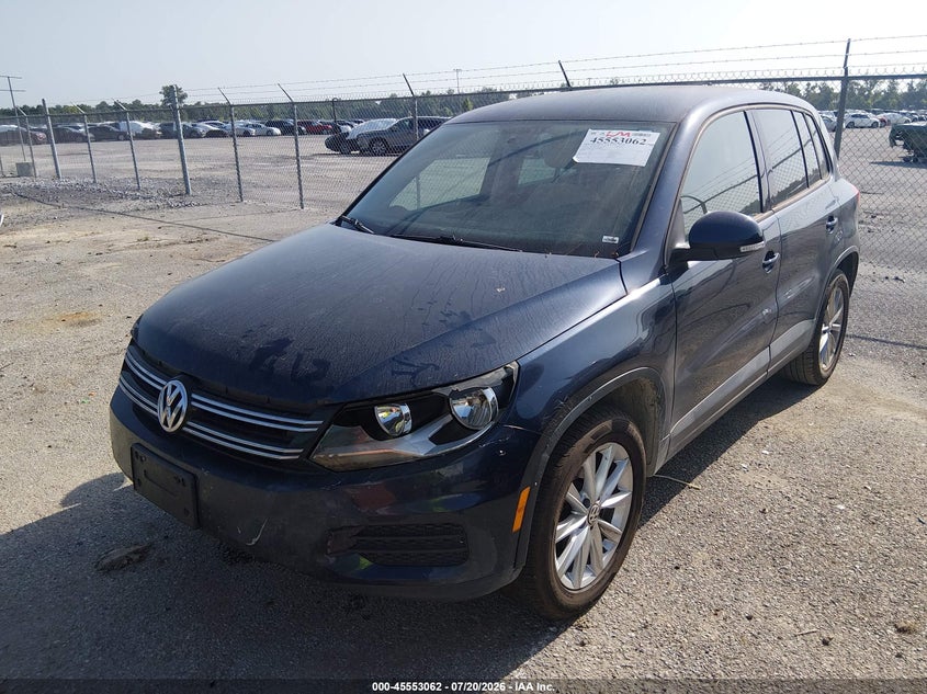 2014 Volkswagen Tiguan VIN WVGAV3AX1EW587697 IAAI salvage auction — NORMAL WEAR, Clear (Louisiana), sold $375 on 2026-07-28 (photo 2)