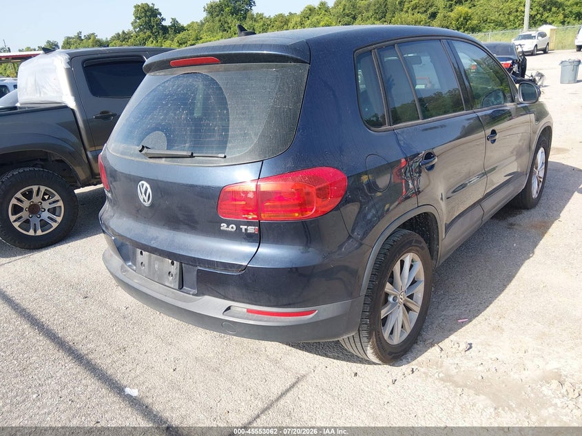 2014 Volkswagen Tiguan VIN WVGAV3AX1EW587697 IAAI salvage auction — NORMAL WEAR, Clear (Louisiana), sold $375 on 2026-07-28 (photo 4)