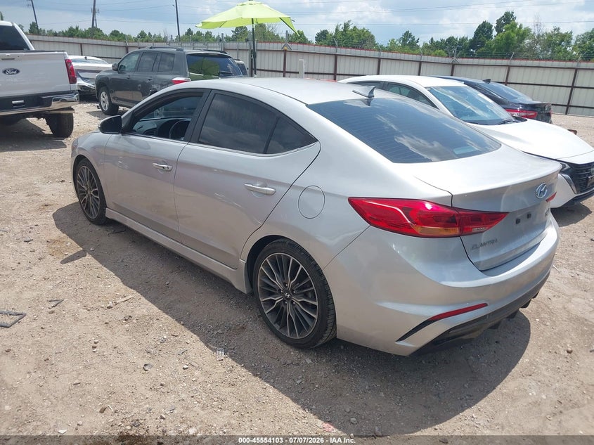 2018 Hyundai Elantra VIN KMHD04LB1JU518632 IAAI salvage auction — FRONT END, Salvage Title, sold $1,700 on 2026-07-31 (photo 3)