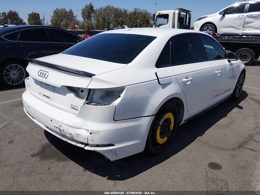 2018 Audi A4 VIN WAUENAF44JA023054 IAAI salvage auction — REAR END, Salvage (California), sold $3,050 on 2026-07-30 (photo 4)