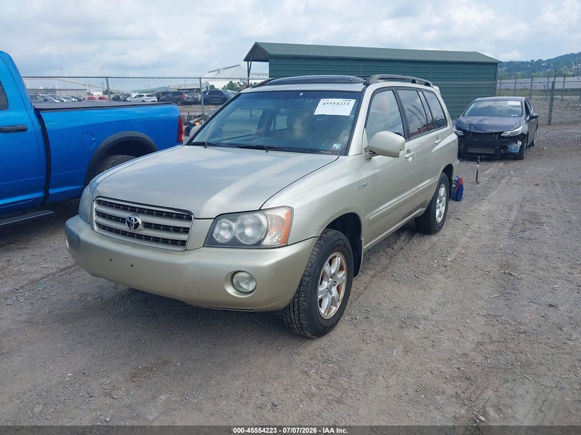 2001 Toyota Highlander VIN JTEGF21A810025533 IAAI salvage auction — NORMAL WEAR, Clear (Pennsylvania), sold $400 on 2026-07-28 (photo 2)