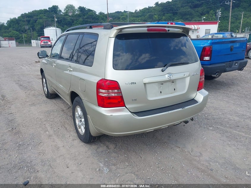 2001 Toyota Highlander VIN JTEGF21A810025533 IAAI salvage auction — NORMAL WEAR, Clear (Pennsylvania), sold $400 on 2026-07-28 (photo 3)